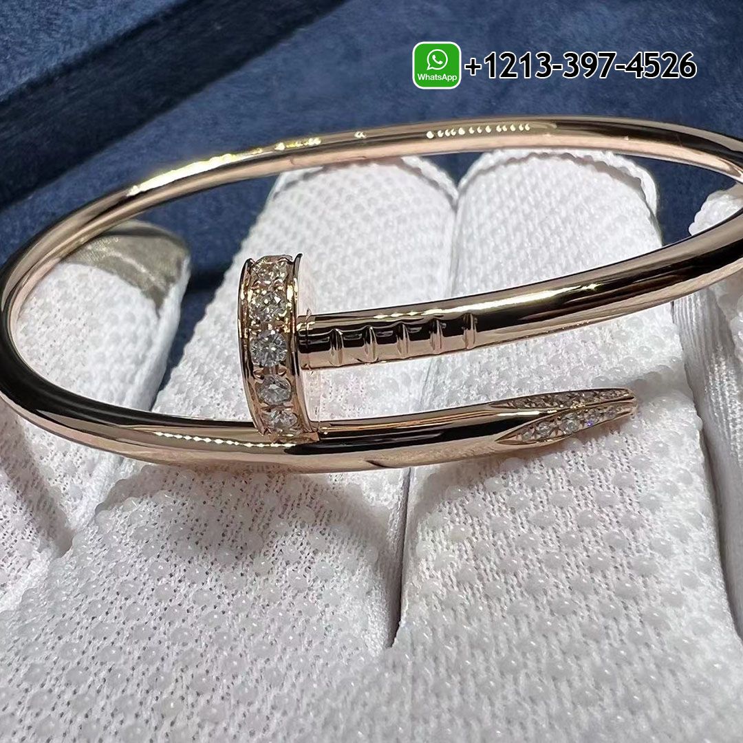 Cartier 18k Rose Gold And Diamond Juste Un Clou Nail Bracelet B6048517