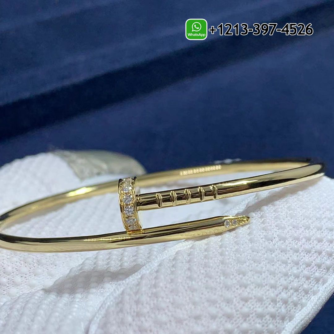 Cartier Juste Un Clou Diamonds 18k Yellow Gold Small Model Nail Bracelet B6066117