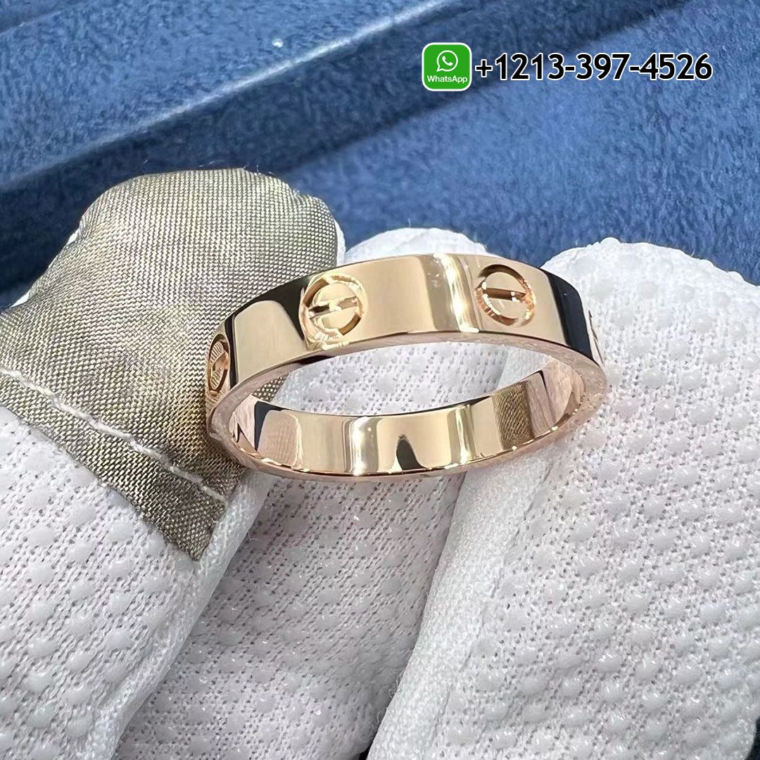 Custom Cartier 18K Rose Gold 3.6mm LOVE Wedding Band Ring B4085200