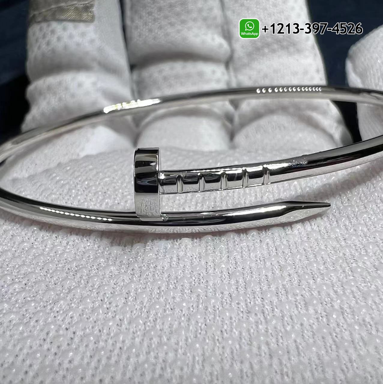 Custom Cartier Juste Un Clou 18k White Gold Small Model Nail Bracelet