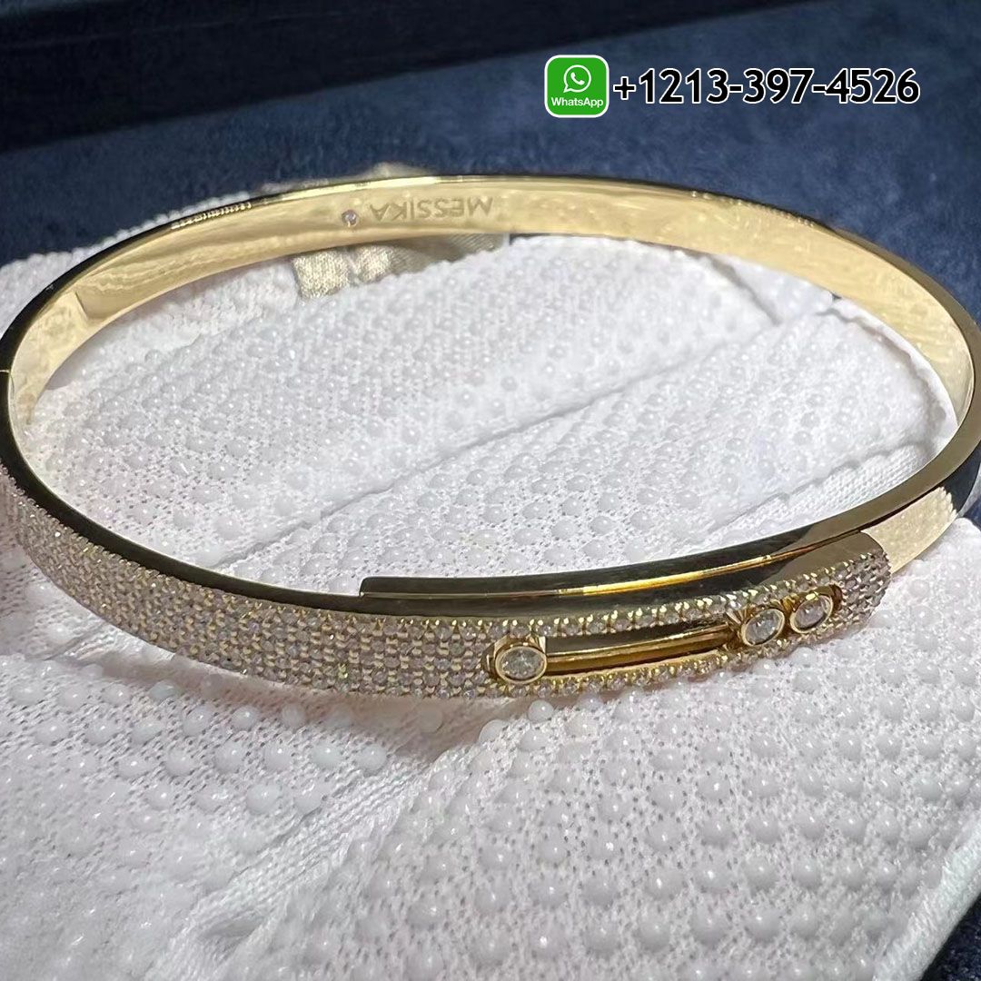 Messika Move Noa Pavé 0.95ct Diamond 18k Yellow Gold Bracelet 10093-YG