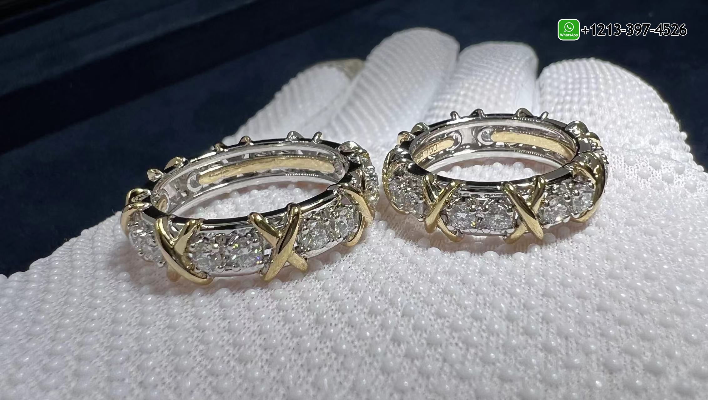 Tiffany 18k Gold & Platinum Jean Schlumberger Sixteen Stone Ring | High ...