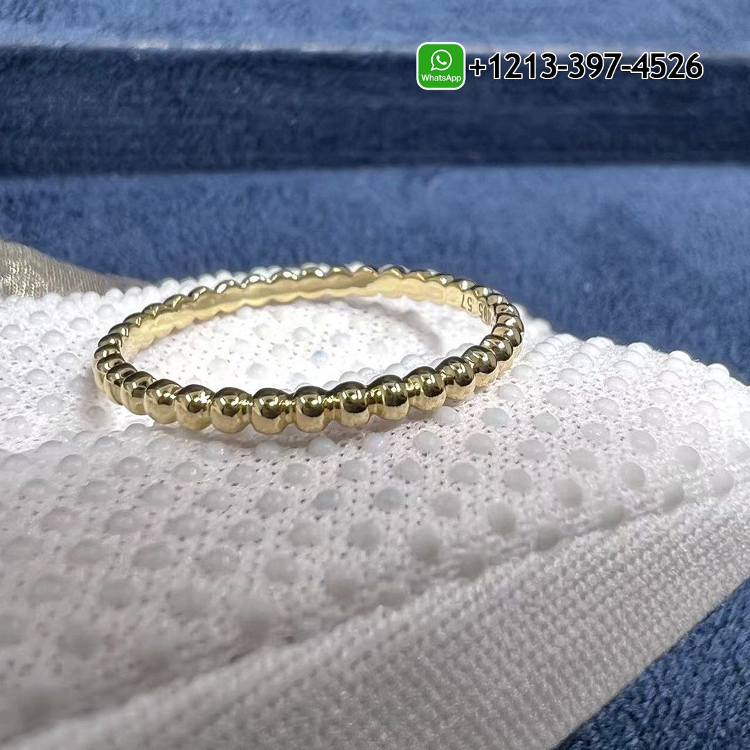 Van Cleef & Arpels Perlee Pearls of Gold Small Model 18K Yellow Gold Ring VCARPJMG00