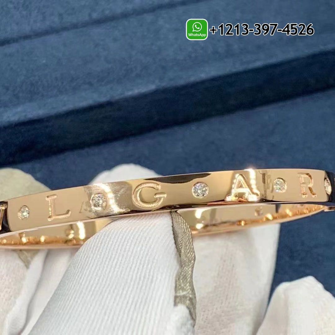 Bulgari 18K Rose Gold Diamond Bracelet – Ref .  354024