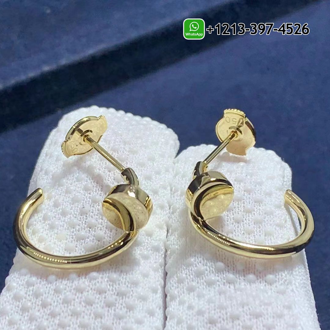Cartier 18K Yellow Gold Juste Un Clou Nail Hoop Earrings B8301235