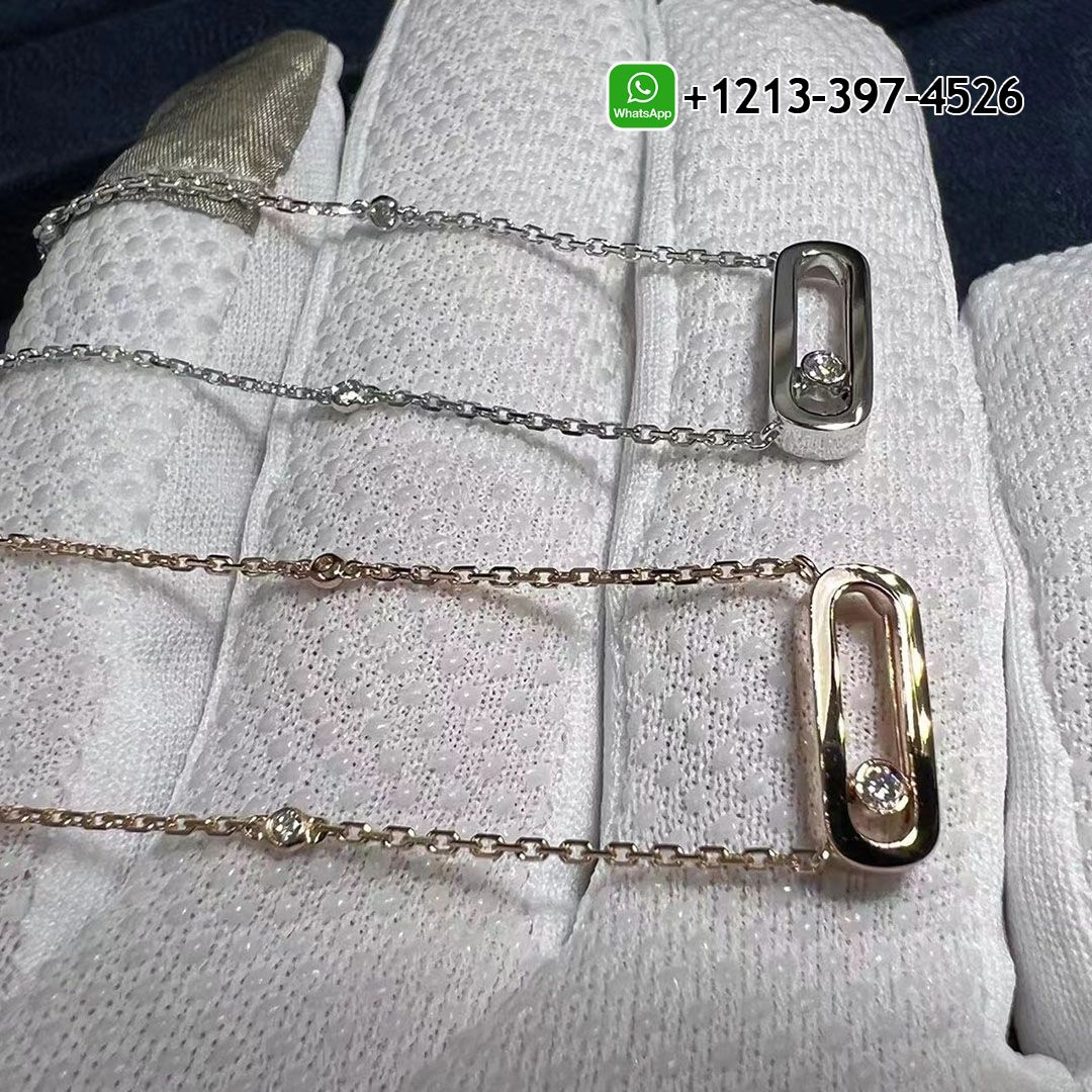 Messika Move Uno 18K White Gold Diamond Necklace