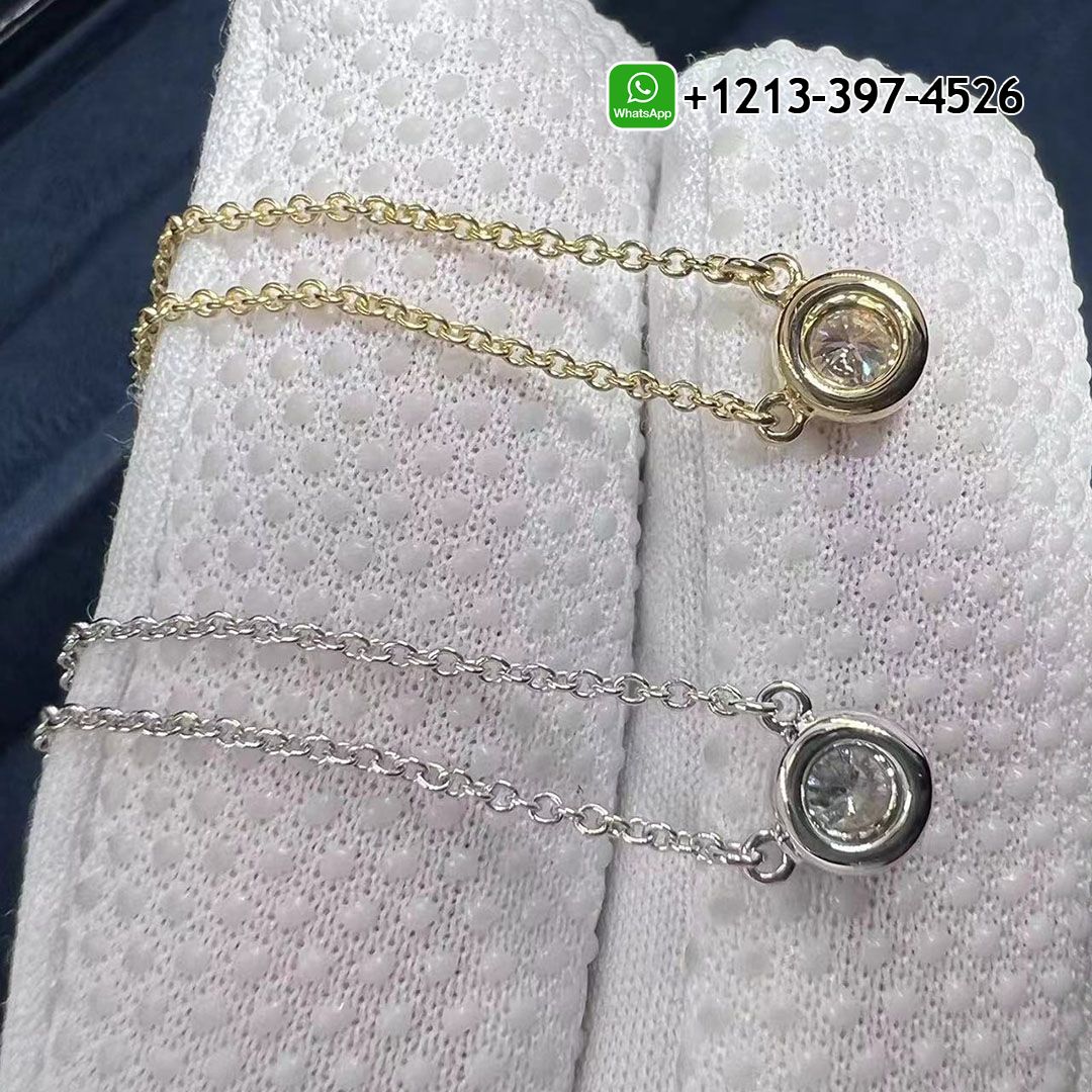 Tiffany Elsa Peretti Platinum Diamonds by the Yard Single Diamond Pendant
