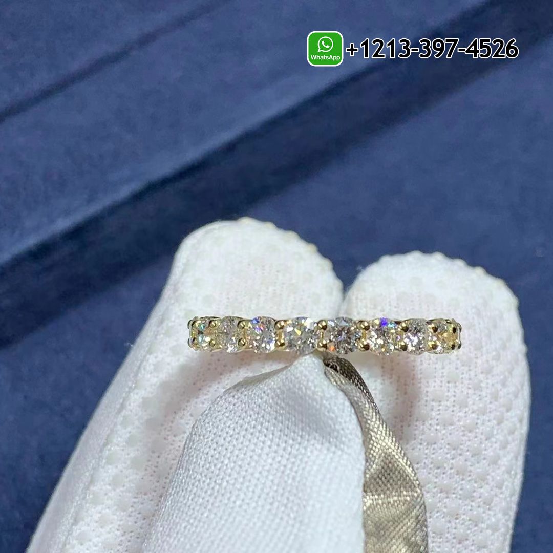 Tiffany Forever Band Full Circle of Diamonds 18K Yellow Gold Ring