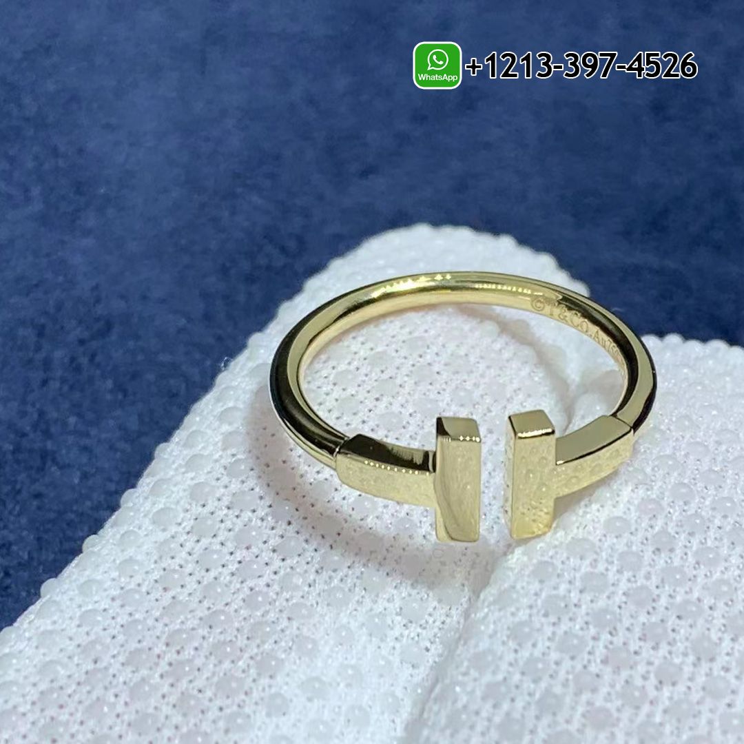 Tiffany T Square 18K Yellow Gold Ring
