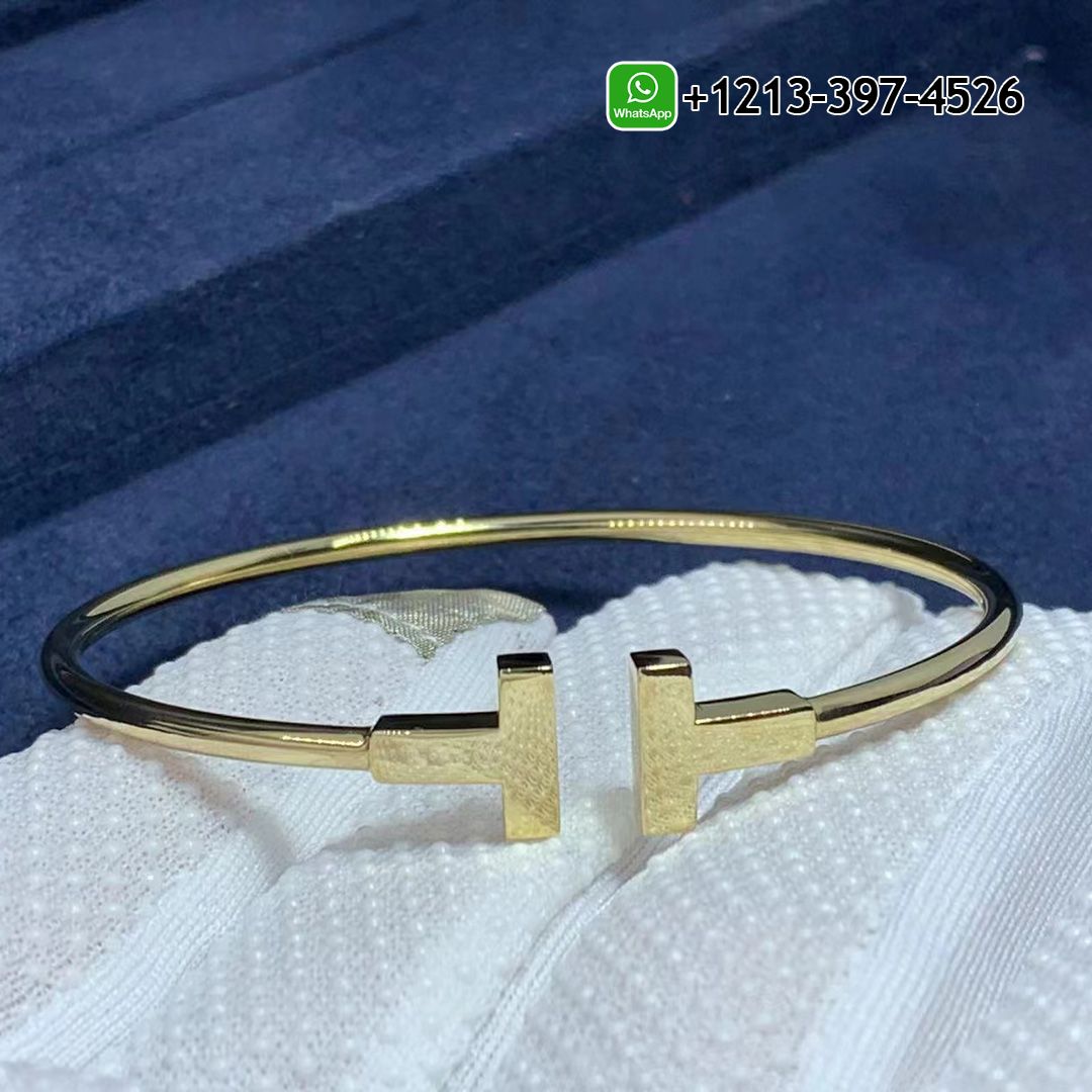 Tiffany T Wire 18k Yellow Gold Bracelet