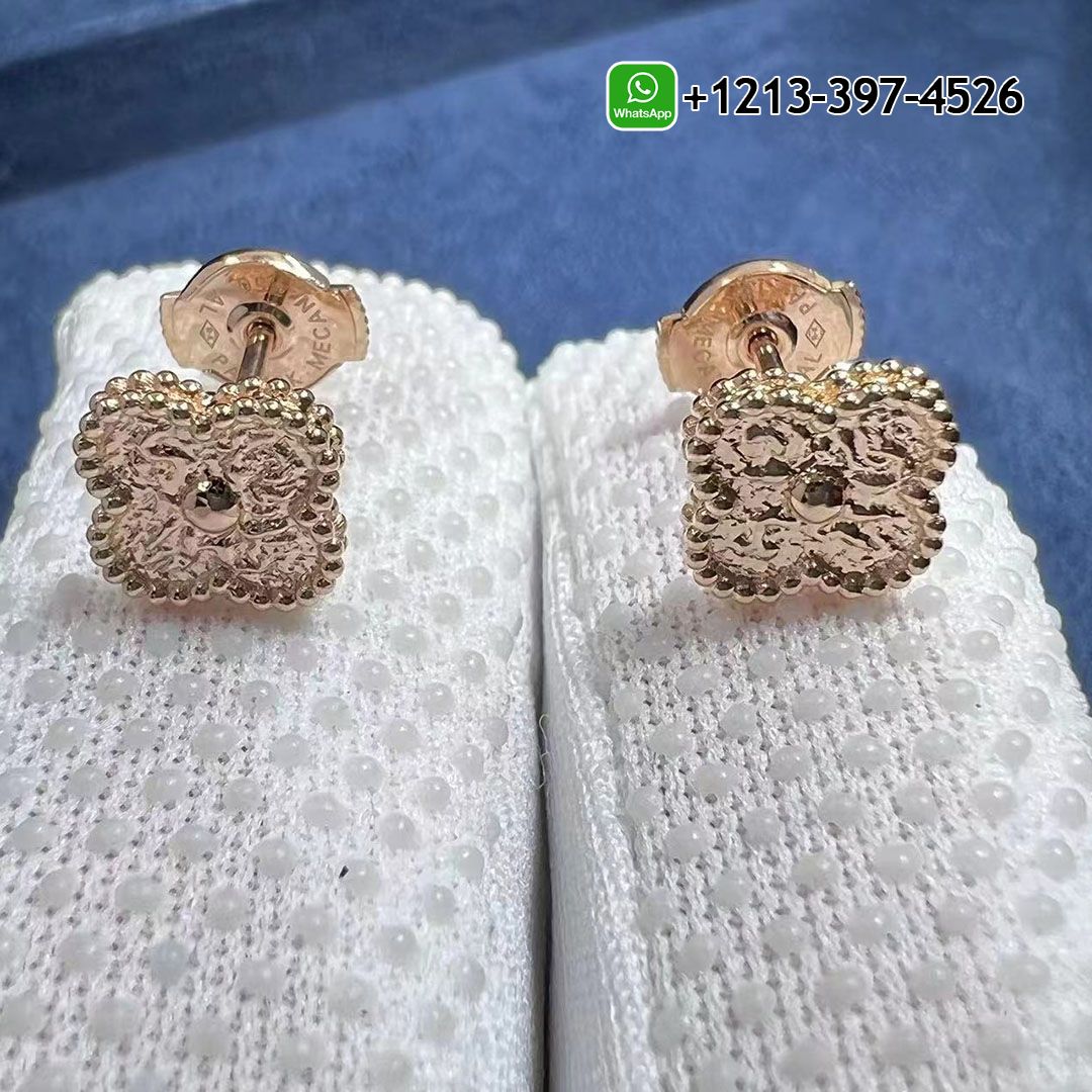 Van Cleef & Arpels 18K Rose Gold Sweet Alhambra earstuds – VCARO8DB00