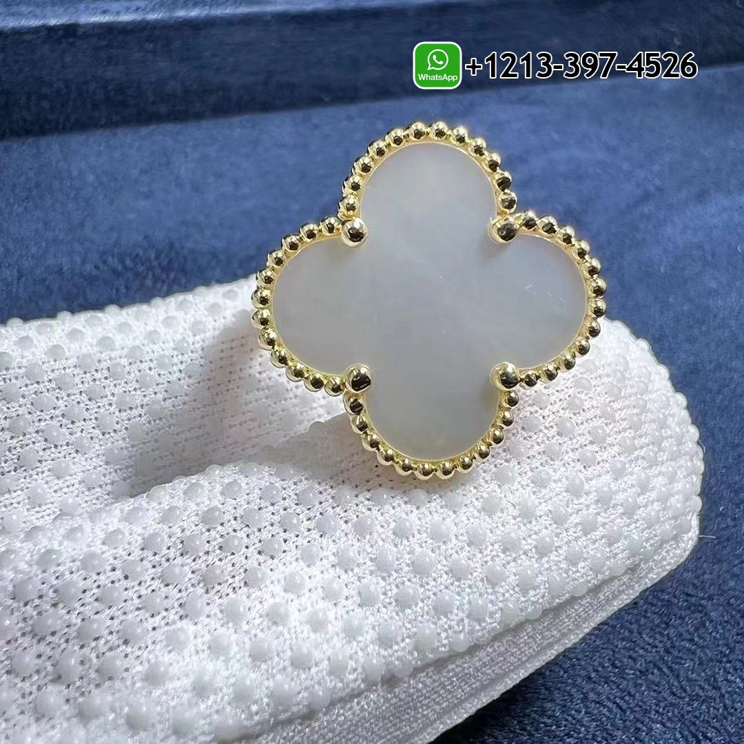 Van Cleef & Arpels 18k Yellow Gold Mother of Pearl Magic Alhambra Ring VCARF78900
