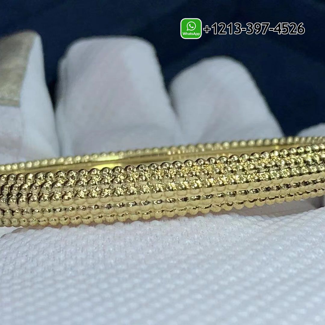 Van Cleef & Arpels Pure 18K Yellow Gold Perlee Pearls of Gold 5 Row Bracelet VCARP0X200