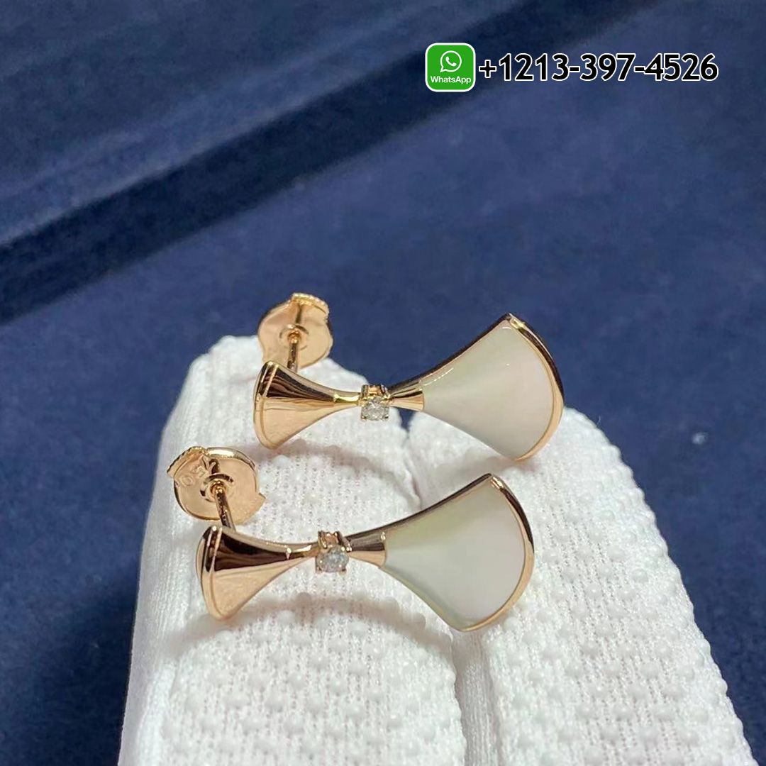 Bvlgari Divas’ Dream 18K Rose Gold Set With Mother-Of-Pearl Elements Diamonds Earrings