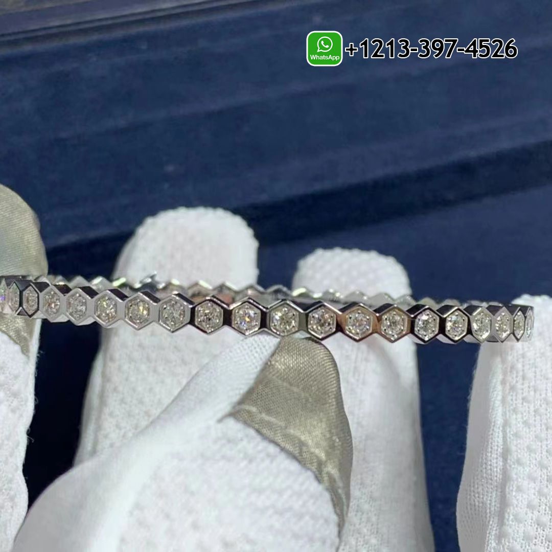 Chaumet 18k White Gold Bee My Love Pavé Diamonds Bracelet 083437