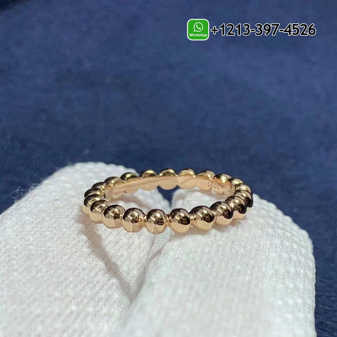 Van Cleef & Arpels Perlee Pearls of Gold Medium Model 18K Rose Gold Ring VCARN9PB00