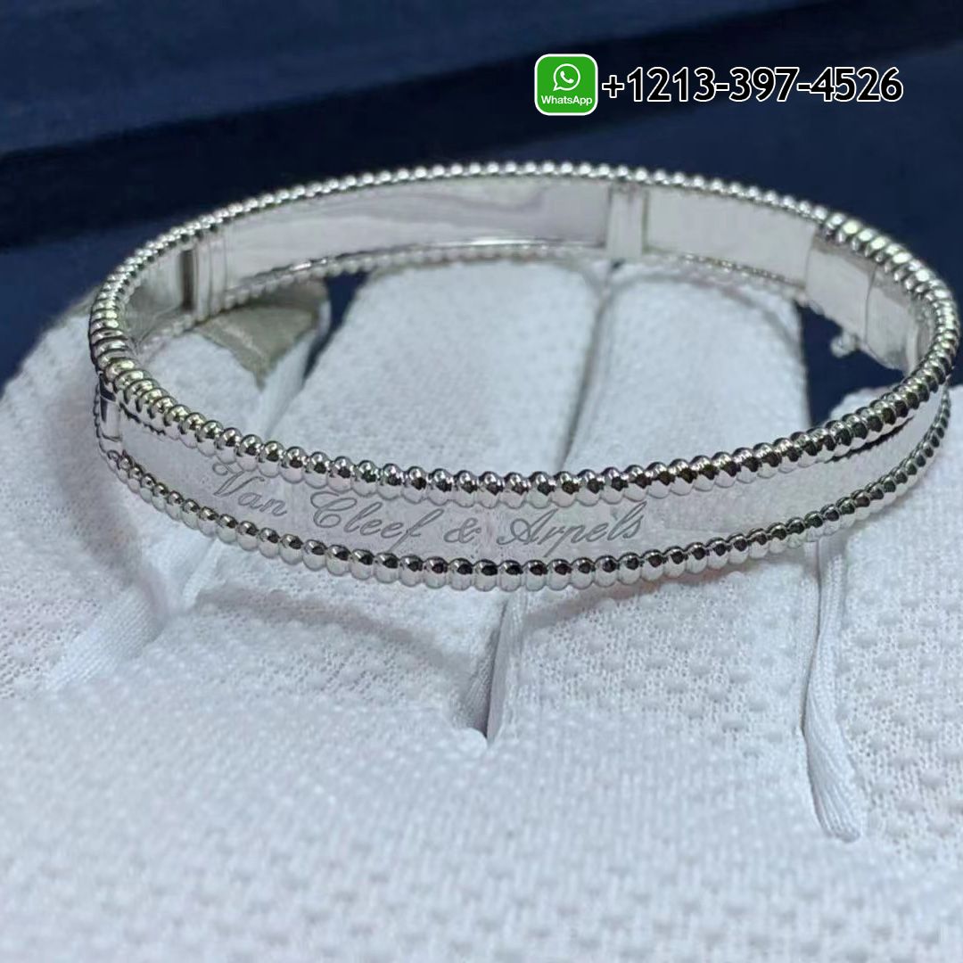 Van Cleef & Arpels Perlée Signature Pure 18k White Gold Bracelet VCARP3K800