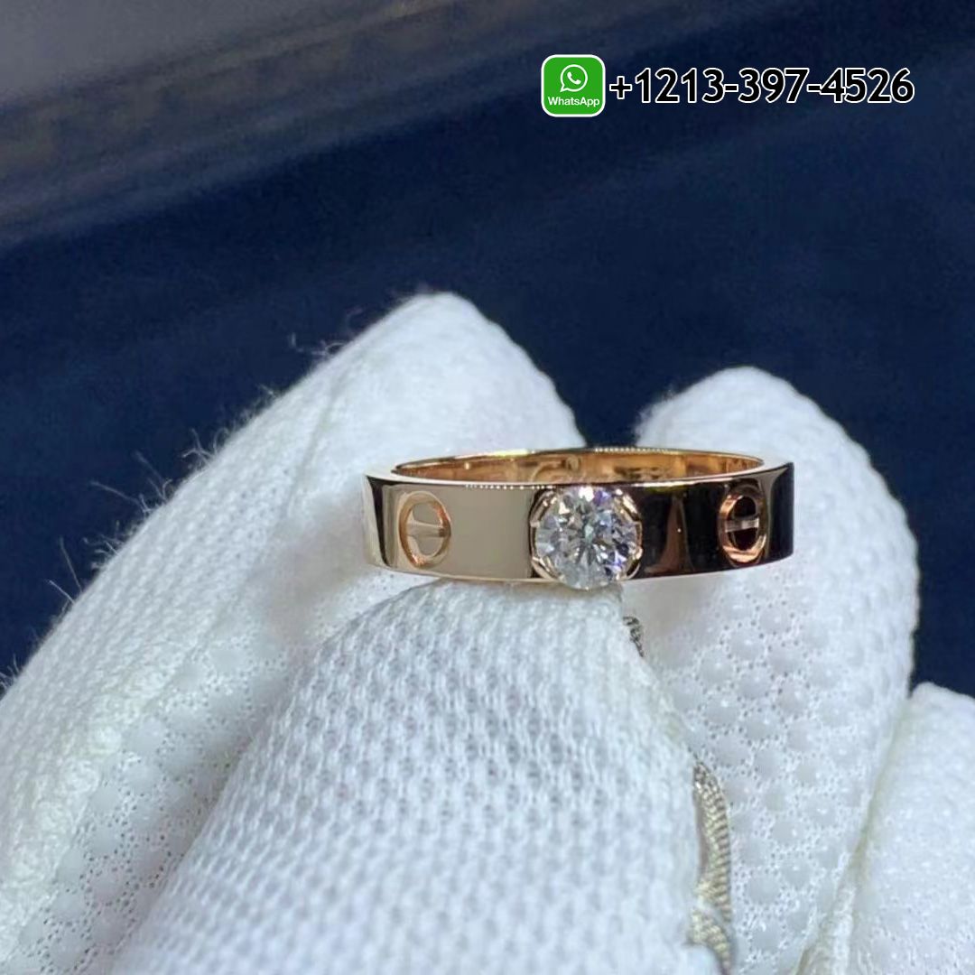 Cartier Love Solitaire 18K Rose Gold Diamond Ring N4250152