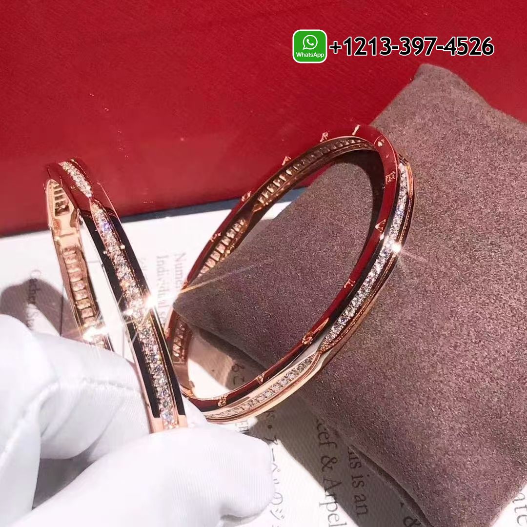 Bvlgari B.zero1 18 kt rose gold with pavé diamonds bracelet 357584