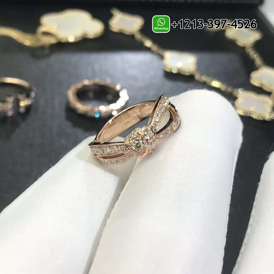 Chaumet Liens Séduction 18K Rose Gold Diamonds Ring 083056