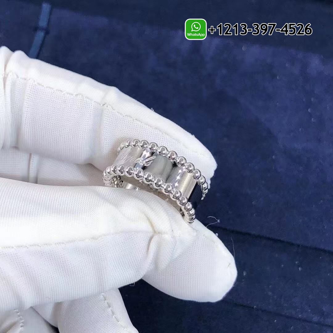Van Cleef & Arpels Perlée Signature Pure 18k White Gold Ring VCARN32300