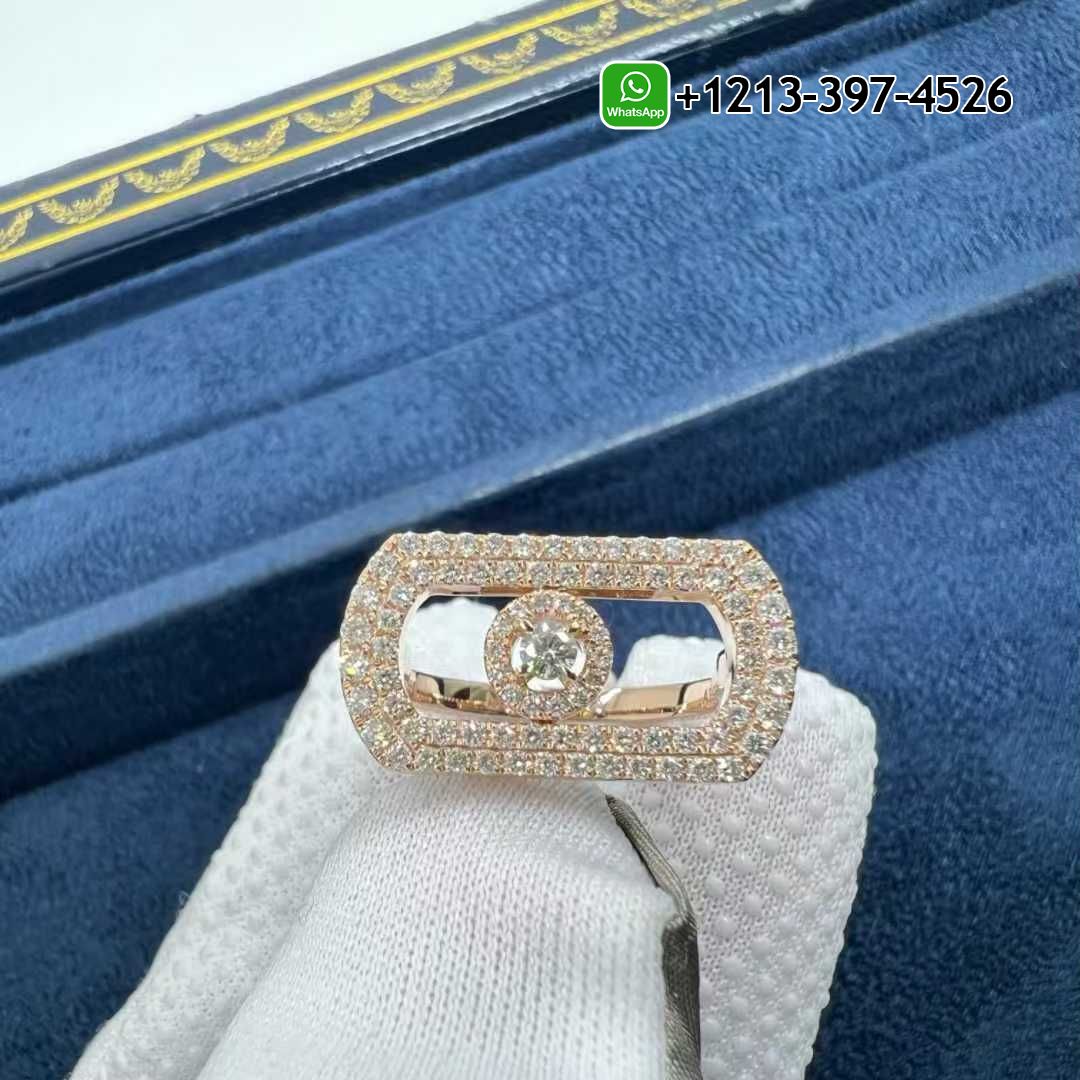 Messika So Move Pavé 18K Rose Gold and 0.6ct Diamond Ring 12937-PG