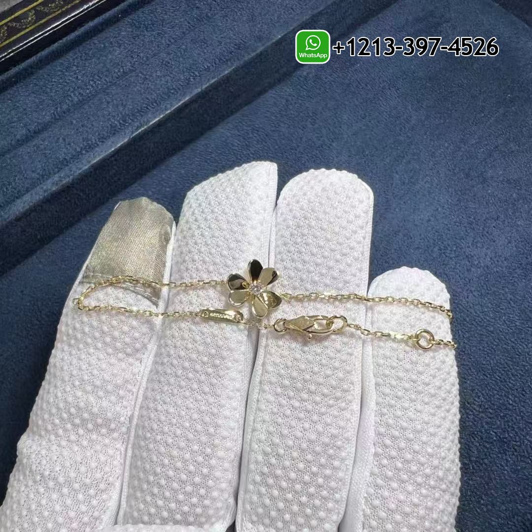 Van Cleef & Arpels Frivole 18k Yellow Gold Mini Model Bracelet VCARPJMM0
