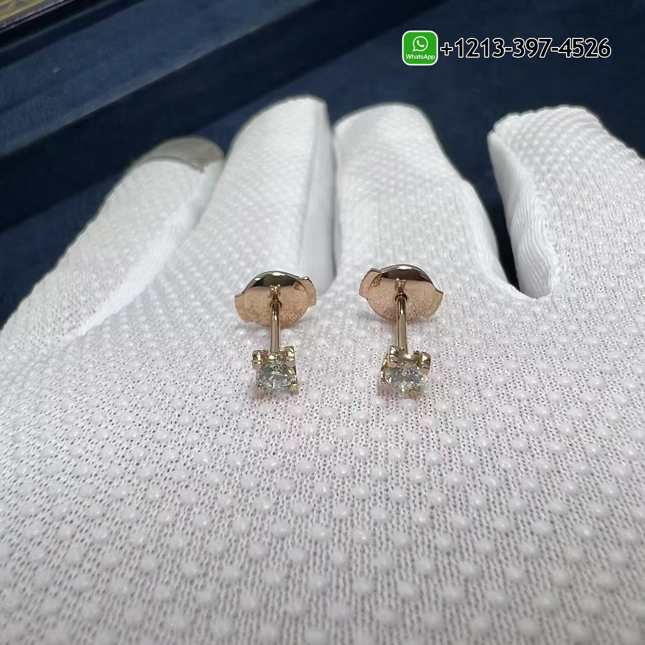 Cartier Rose Gold Diamond C de Cartier Earrings N8502300