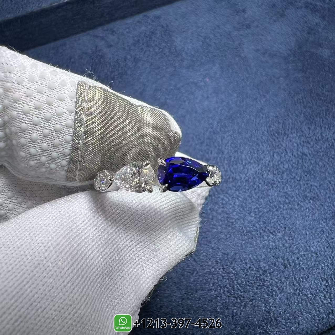 Chaumet Joséphine Duo Éternel Sapphire 18K White Gold Diamonds Ring 084745